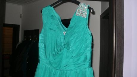 Tyrkysovozelené šaty už aj s poštou, 42