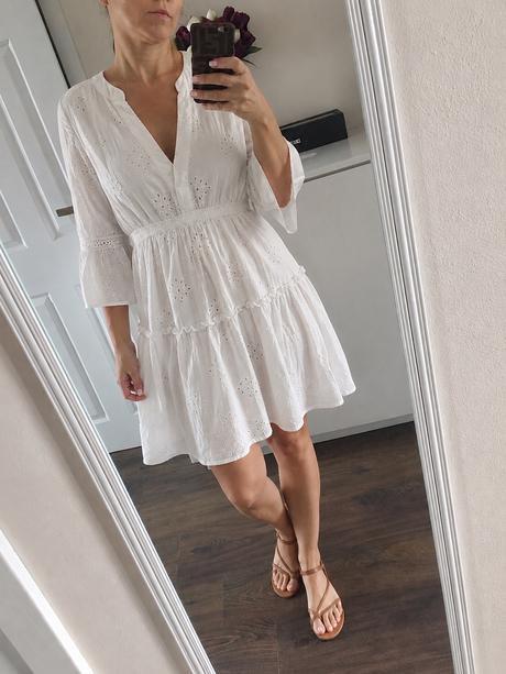 Romantické madeirove šaty, vero moda,l