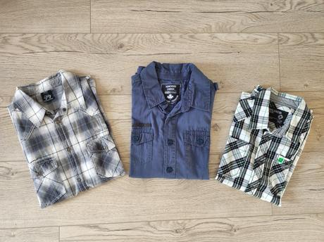 2 x košeľa s krátkym rukávom a 1 x s dlhým, 158