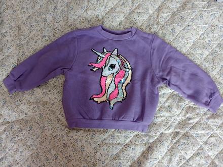 Mikina s flitrami, h&m,104