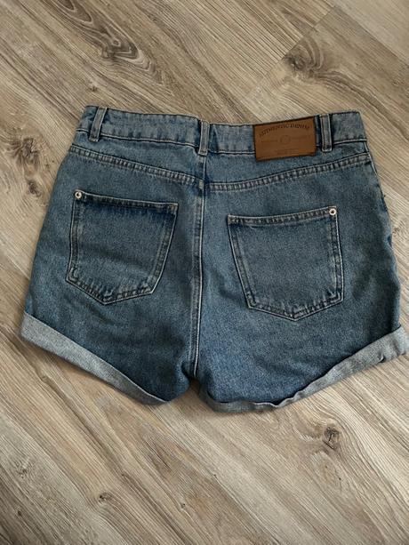 Rifľové kraťasy, denim,38