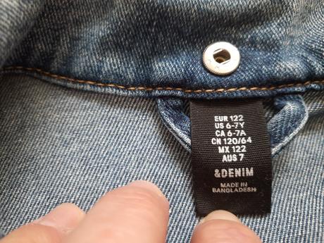 Riflová bundička 122 darujem, denim,122