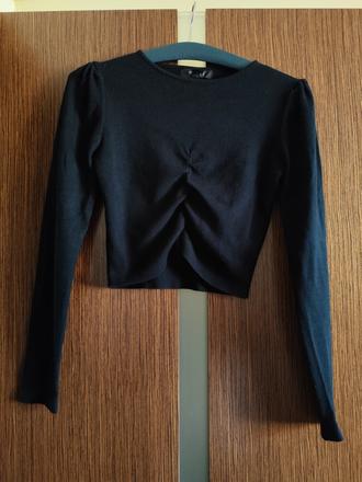 Čierny crop top missguided, veľ.38, pekne sedí, 38