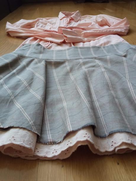 Sivá sukňa s madeirovou spodničkou veľ xs, xs