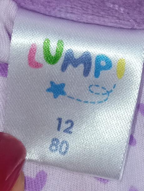 Dievčenský fialový zamatový kabát (80), 80