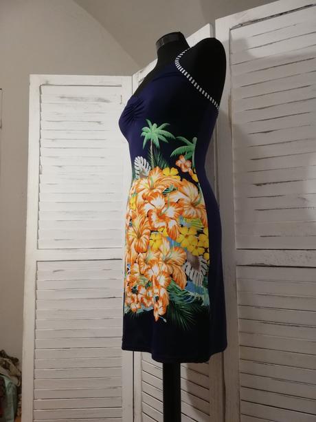 Luxusné plavkovinové šaty, ralph lauren,s