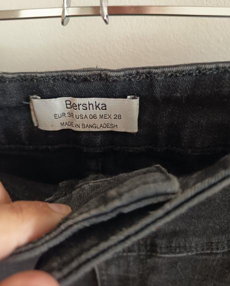 Riflová sukňa bershka, bershka,m