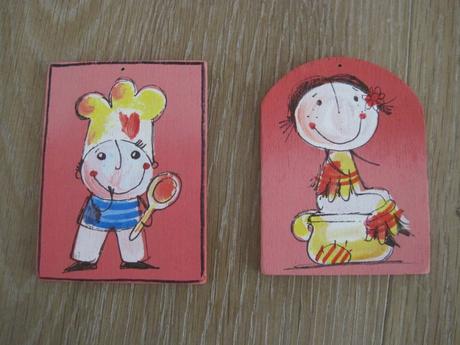 Drevená dekorácia na dvere 2ks, 