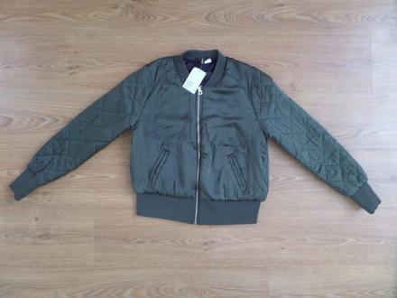 Tmavozelená bombera / bunda, h&m,40 / l