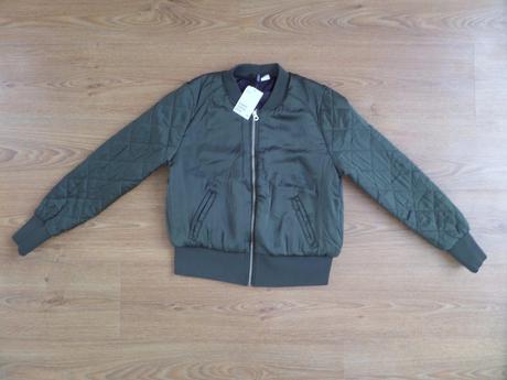 Tmavozelená bombera / bunda, h&m,40 / l