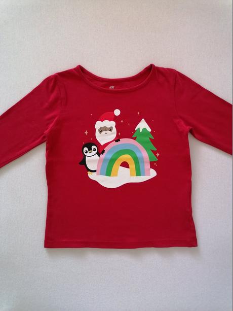 Tricko 98/104 so zimnym motivom, h&m,98