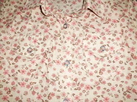 Kvetinková košieľka s roll-up rukávmi, 128