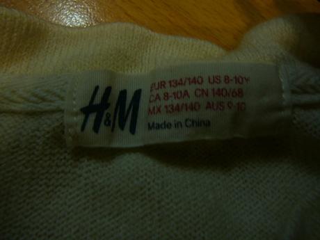 Dievcenský trendy sveter, h&m,140