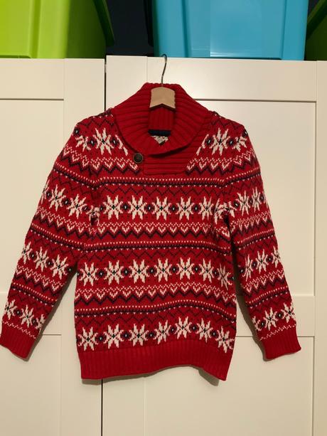 Vianočný pulóver z bavlny h&m, veľ 122/128, h&m,122