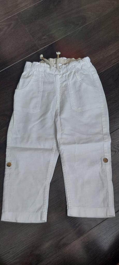 Ľanové nohavice, h&m,92