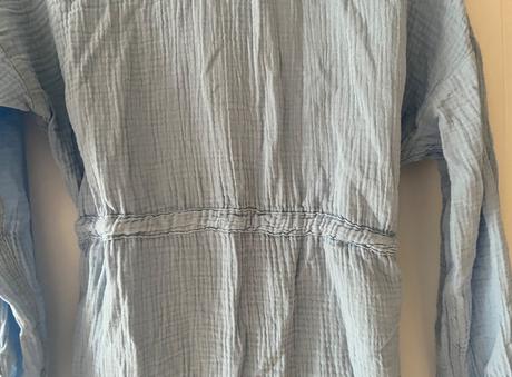 Bledomodré mušelínové šaty, s/36, s