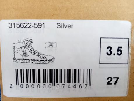 Twins sivo-strieborné, kožené tenisky, 27, 27