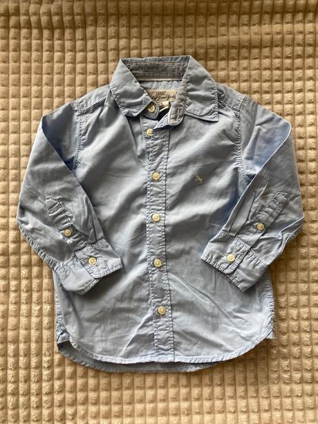 Bledomodrá košeľa, h&m,92