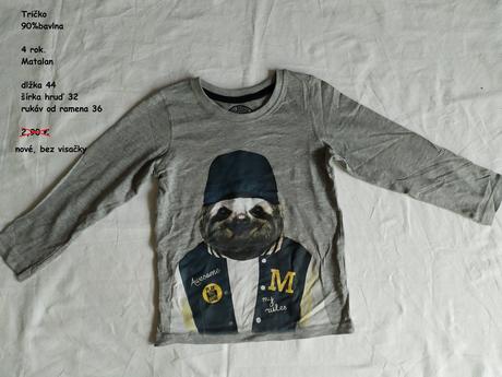 Tričko, matalan,104