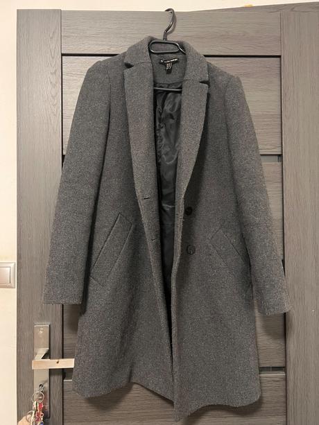 Sivý dámsky kabát, xs