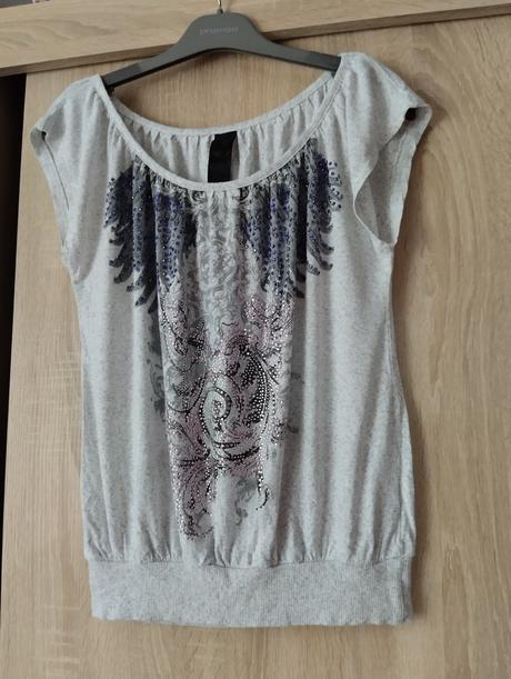 Zarga tričko s farebnými kamienkami, m