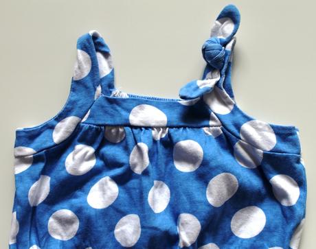 Bodkovaný letný overal na ramienka - 86/92, 86