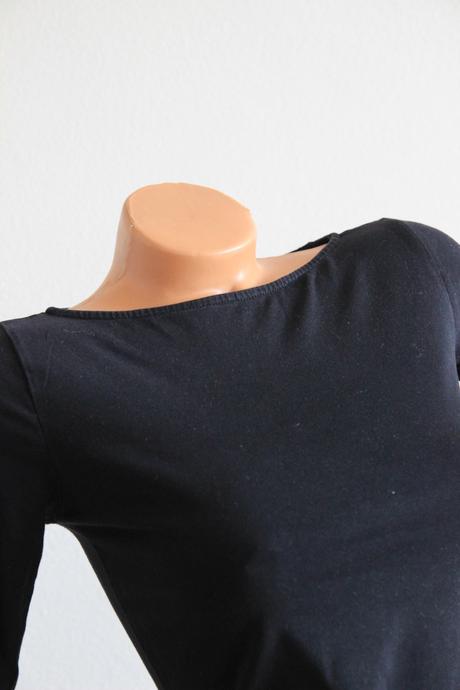 Čierny bavlnený body top, h&m, h&m,s