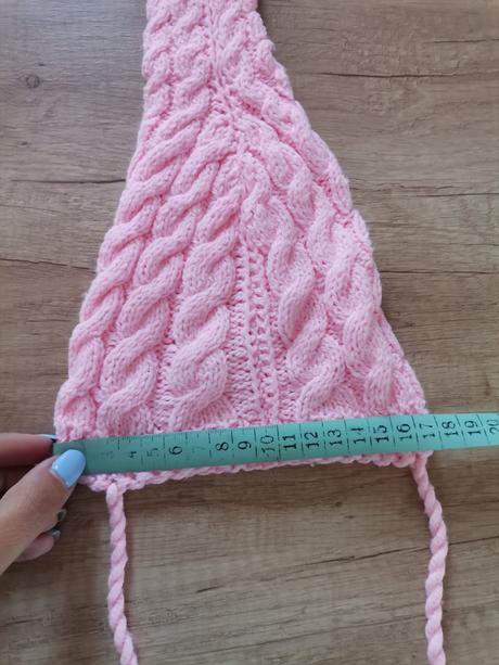Dievčenska ružová strikovana čiapka, 68