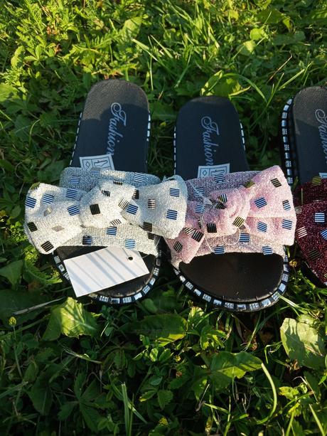 Dievčenské šľapky s mašľou č.30,31,32,33,34,35, 30 - 35