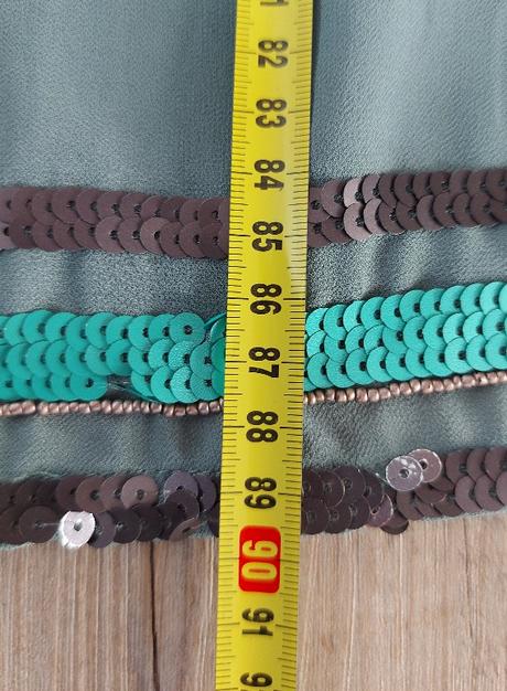 Modrozelené šaty s flitrami promod, promod,38