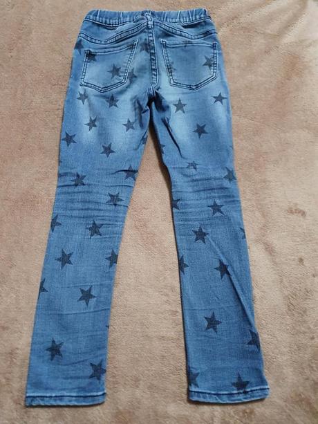 Riflové jeggínsy s hviezdičkami č.104, h&m,104