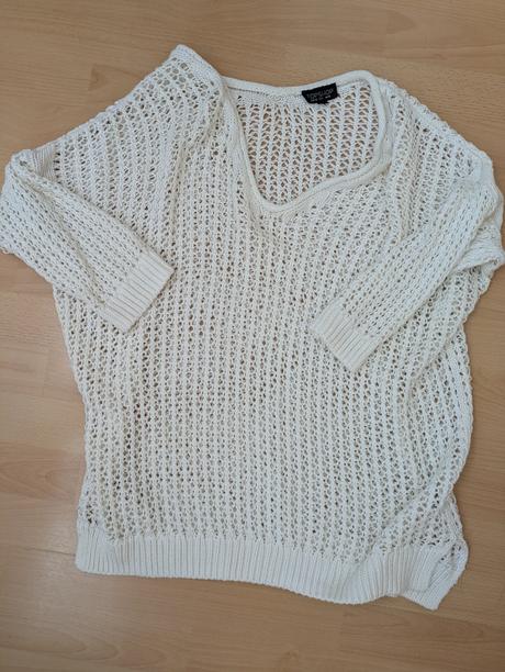 Biely svetrík topshop 46, topshop,46