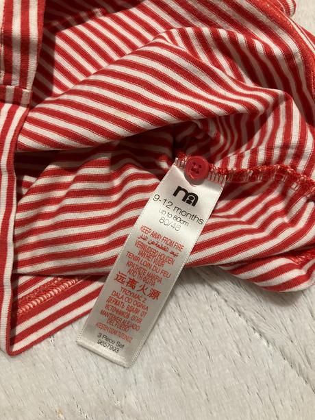 Červenobiele tričko, mothercare,80