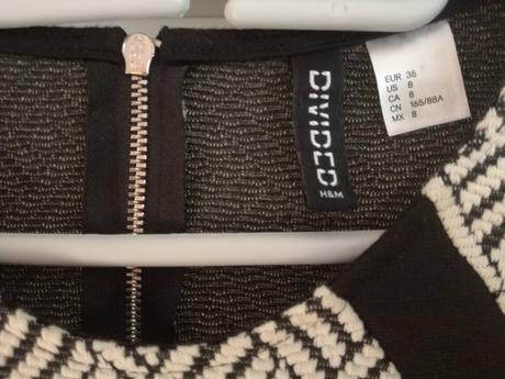 Tvarujúce čierno-biele šaty, h&m,37