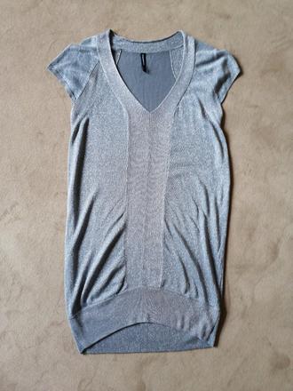 Strieborne pletené šaty tenké. 40, l