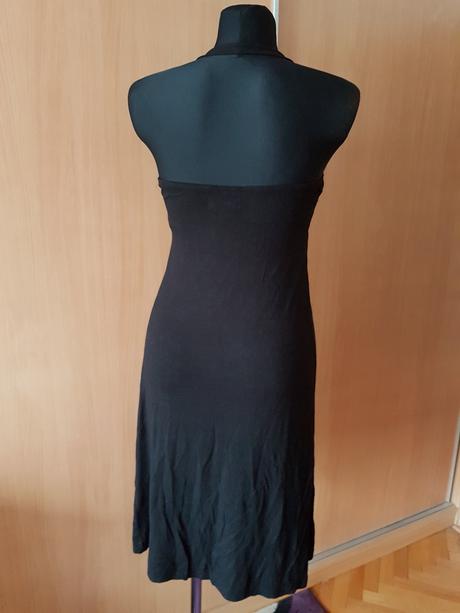 Krásne padavé čierne spoločenské šaty vel.38, 38