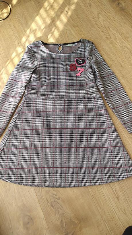 Čierne kárované šaty veľ. 134/140, pepperts,134