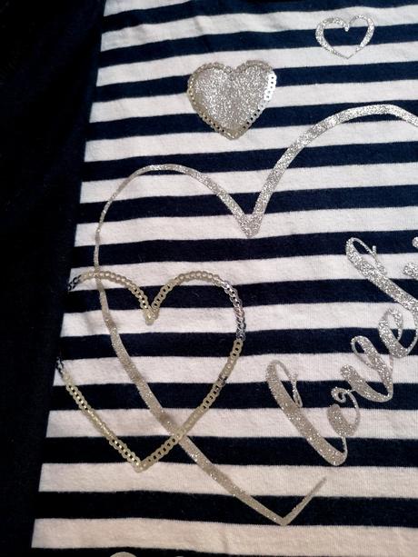 Tričko s trblietavou aplikáciou, veľ. 116/122, 122