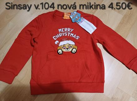 Vianočná mikina so skye, sinsay,104