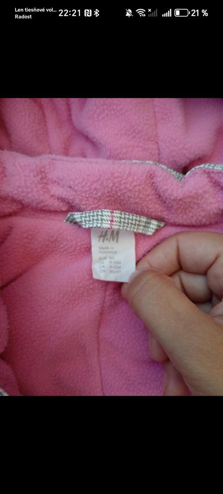 Dievčenský overal na zimu h&m 80, h&m,80
