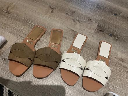 Šľapky kožené zara 36, zara,36