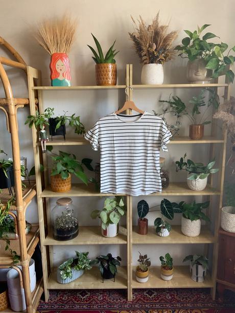 Tričko pruhované s volanmi, c&a,xs