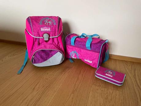Scout alpha lilac unicorn školský ruksák 3-dielny,
