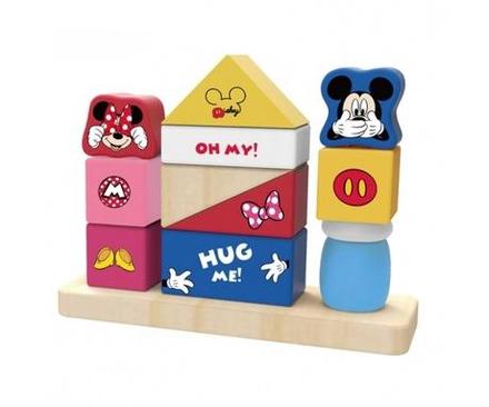 Disney drevené nastrkávacie kocky mickey mouse,