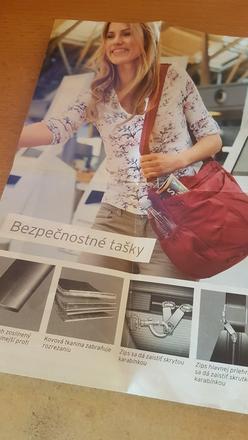 Bezpečnostná taška/kabelka s mnohými priečinkami, tchibo