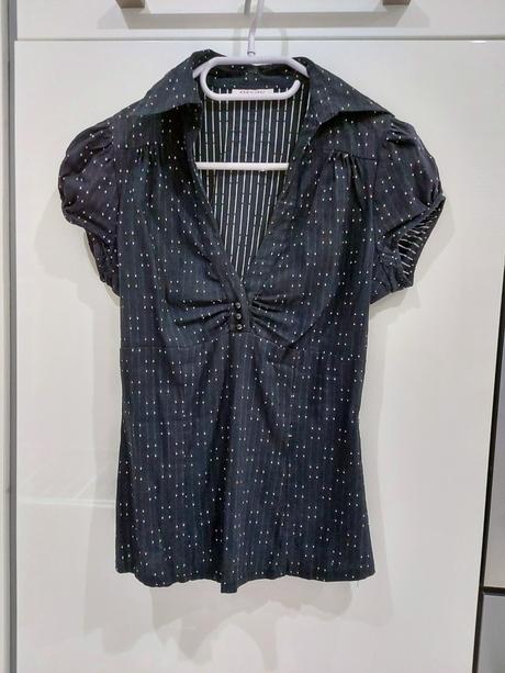 Čierna košieľka s bielymi bodkami, orsay,36