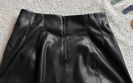 Čierna koženková sukňa, zara, l/40, zara,l