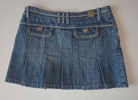 Riflová sukňa, mango,36