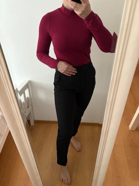 Elegantné, čierne nohavice, xs