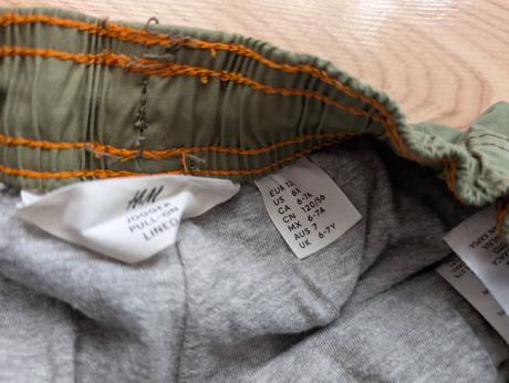Podšité nohavice, h&m,122